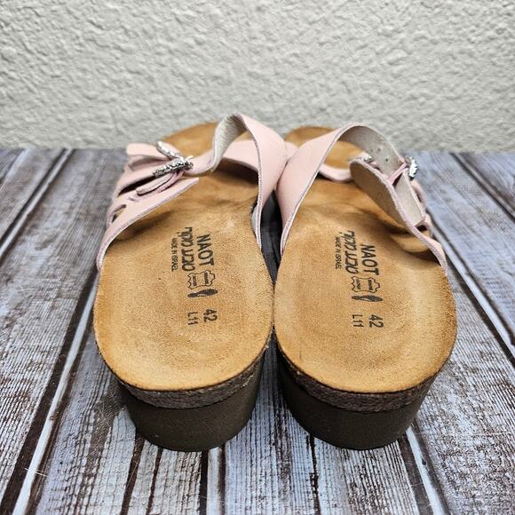 NAOT Kate pearl rose 2 strap slide sandals Women's size 42 (11-11.5) - Picture 3 of 7